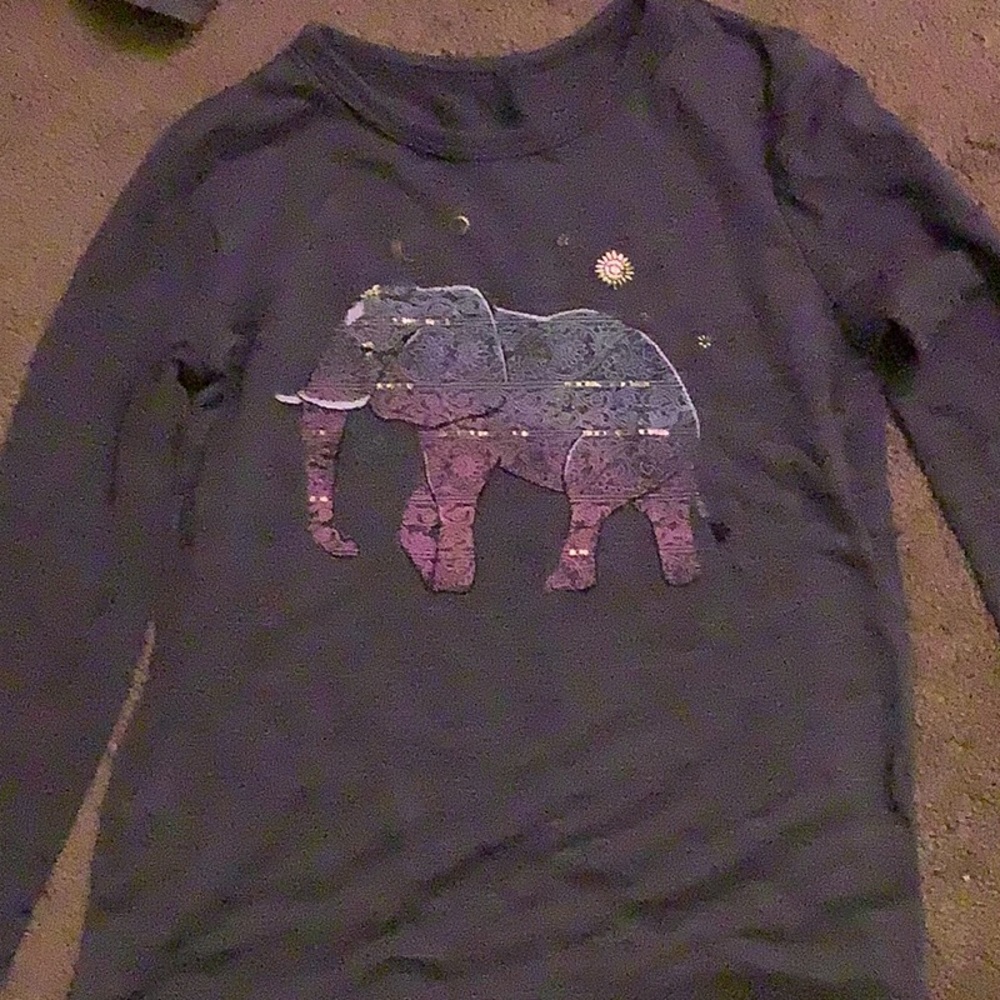 Mudd children’s elephant long sleeve shirt (gray) size small(7)